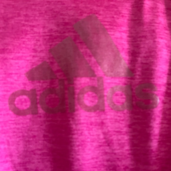 Adidas Pink Fleece Hoodie (Kids Size LG/14) - Picture 3 of 6